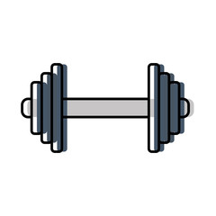dumbbell icon over white background vector illustration