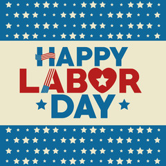 Stars of Labor day in Usa theme Vector illustration