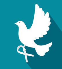 Dove of Peace and love theme Vector illustration