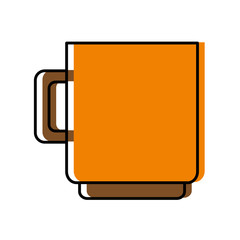 coffee mug icon over white background vector illustration
