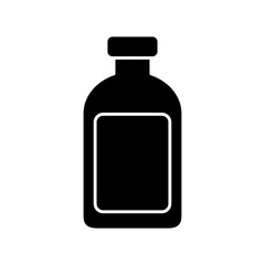 liquor bottle icon over white background vector illustration
