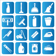 Cleaning icons set