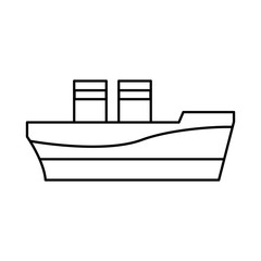 ship cargo logistic sea transportation icon vector illustration