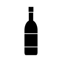 wine bottle icon over white background vector illustration