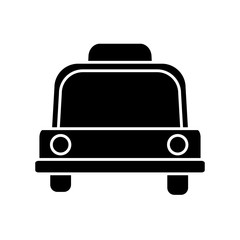 taxi car icon over white background vector illustration
