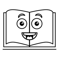 text book kawaii character vector illustration design