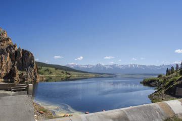 mountain dam spillway