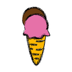 ice cream cup icon over white background vector illustration