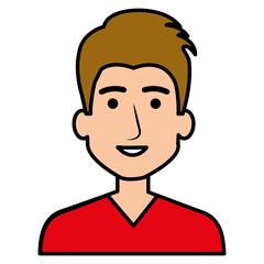 young man avatar character vector illustration design