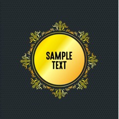 Golden Stripe with Black Background, Vector, Illustration, Eps File