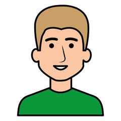 young man avatar character vector illustration design