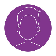 young man shirtless avatar character vector illustration design