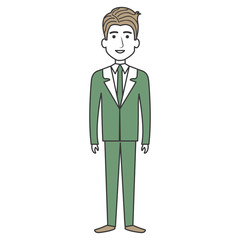 elegant businessman avatar character vector illustration design