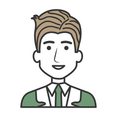 elegant businessman avatar character vector illustration design