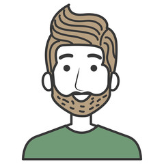 young man avatar character vector illustration design