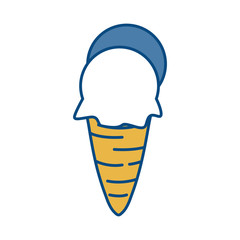 ice cream icon over white background vector illustration