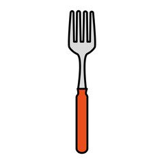 fork cutlery isolated icon vector illustration design