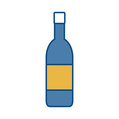 wine bottle icon over white background vector illustration
