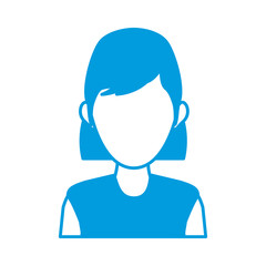 portrait woman character avatar employee icon vector illustration