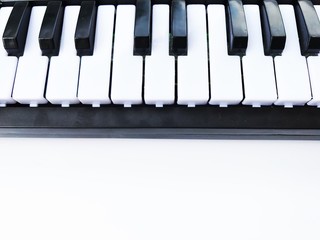 Closeup piano key