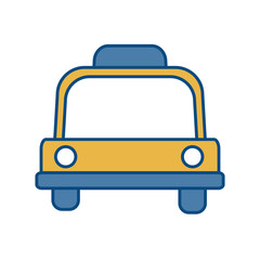 taxi car icon over white background vector illustration