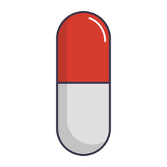 pill icon over white background vector illustration