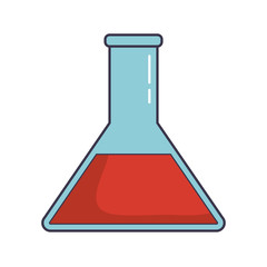 chemical flask icon over white background vector illustration
