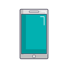 smartphone device icon over white background vector illustration