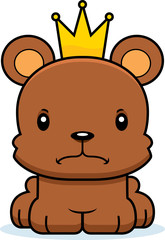 Cartoon Angry Prince Bear