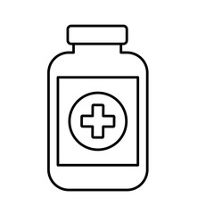 Fototapeta premium medicine bottle icon over white background vector illustration