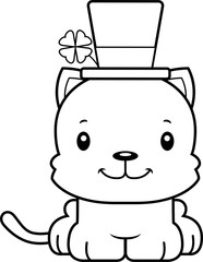 Cartoon Smiling Irish Kitten