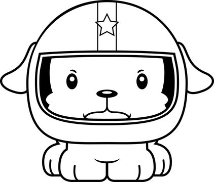 recommend clip art: Cartoon Angry Race Car Driver Puppy