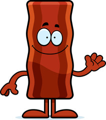 Cartoon Bacon Strip Waving