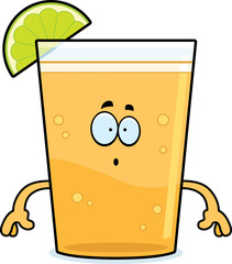 Surprised Cartoon Beer with Lime