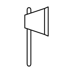 ax icon over white background vector illustration