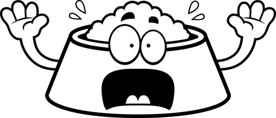 Scared Cartoon Dog Bowl