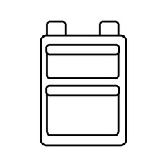 travel backpack icon over white background vector illustration