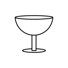 wine glass icon over white background vector illustration