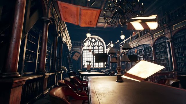 Flying Books In Library