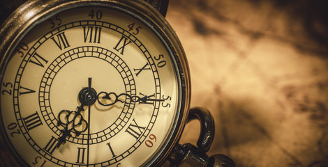 Vintage Watch Face On Blurred Background