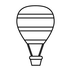 air balloon icon over white background vector illustration