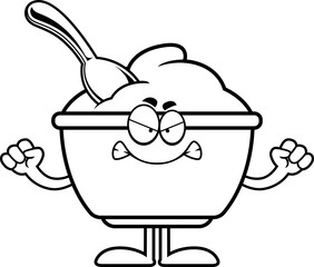 Angry Cartoon Yogurt Cup