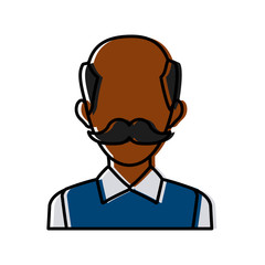 male avatar profile picture employee work vector illustration