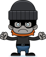 Cartoon Angry Thief Orangutan