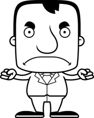 Cartoon Angry Businessperson Man