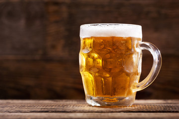 Cold mug of beer