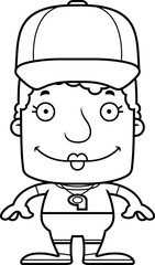 Cartoon Smiling Coach Woman