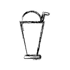 milkshake drink icon over white background vector illustration