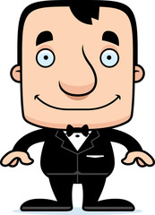 Obraz premium Cartoon Smiling Groom Man