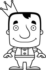 Cartoon Smiling Prince Man